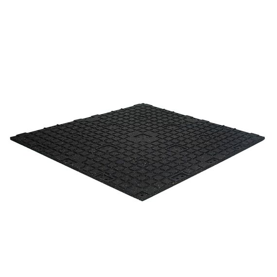 Sol en caoutchouc "Connect Tiles Fifteen" 100x100x2cm + 7 connecteurs Stockz | Gris, 4 image
