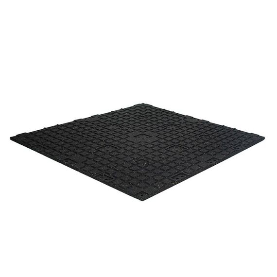 Rubber flooring "Connect Tiles Pure Black" 100x100x2cm + 7 connectors Stockz, 3 image