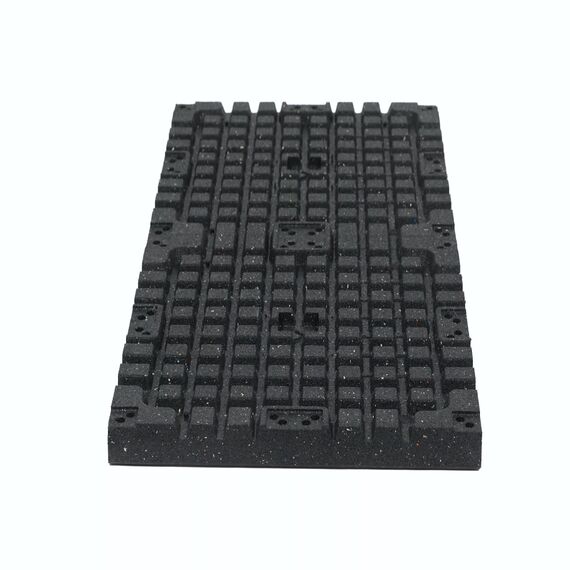 Sol en caoutchouc "Connect Tiles Pure Black" 50x100cm Stockz | 50x100x3 CM, 4 image