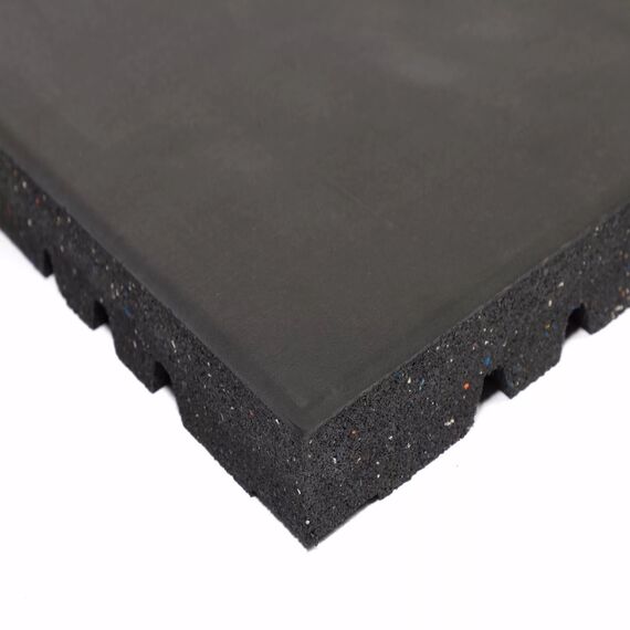 Rubber flooring "Connect Tiles Pure Black" 50x100cm Stockz | 50x100x3 CM, 3 image