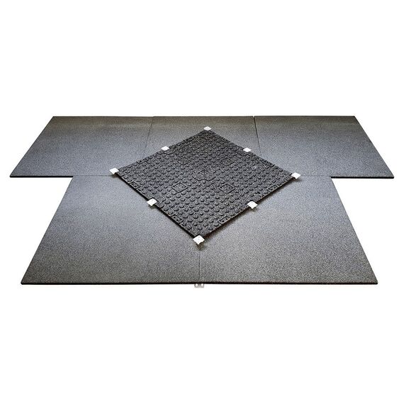 Gummiboden „Connect Tiles Stone“ 100x100x2cm + 7 Verbinder Stockz, 3 image