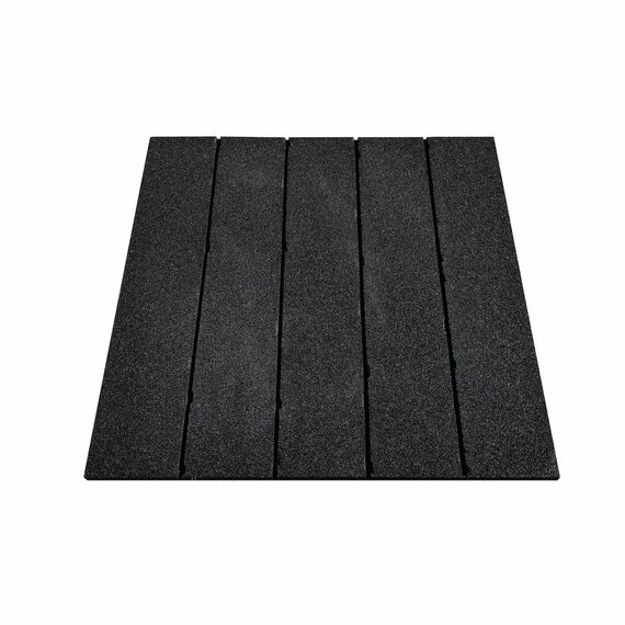 Outdoor Tiles Black" rubber flooring 100x100cm Stockz | 100x100x4.3 CM