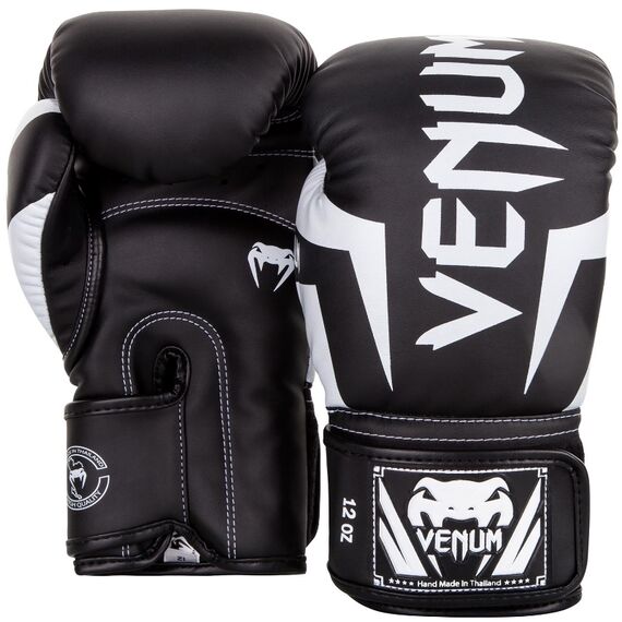 Venum Elite Boxing Gloves - Black/White, 2 image