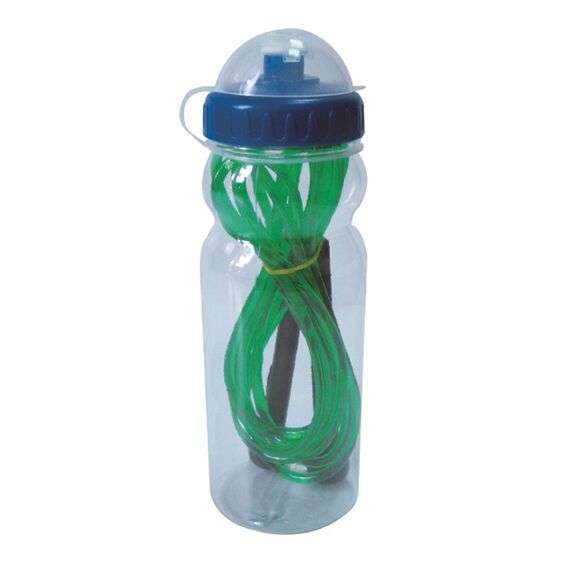 Jump Rope + Water Bottle, Colour: Green