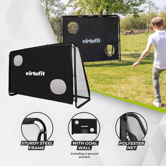But de football avec cibles VirtuFit | 170x110 CM, 4 image