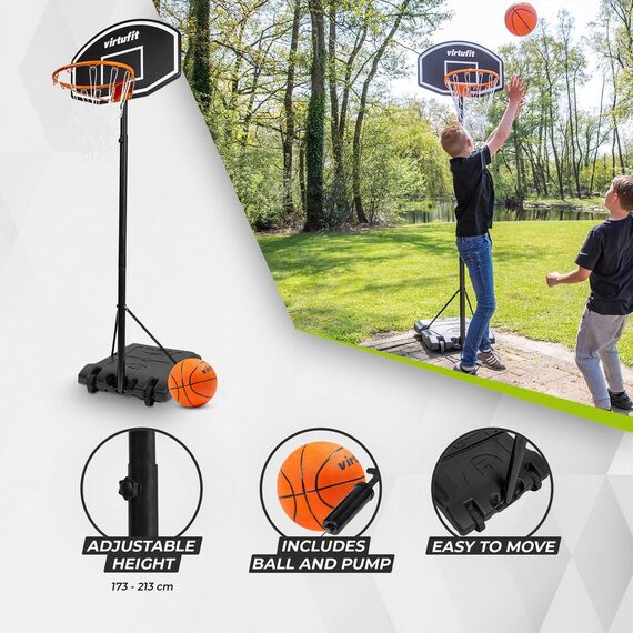 Panier de basket sur pied réglage facile 1.7m à 2.15m VirtuFit, 2 image