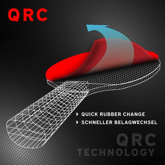 Schildkröt "CarboTec 7000" table tennis racket with cover, 4 image