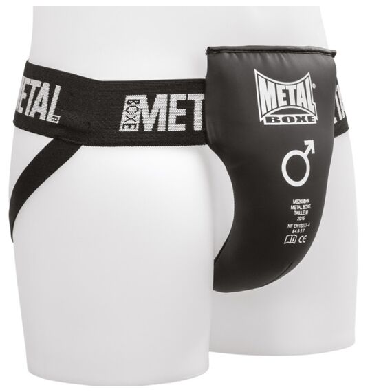 Men's Semi-Pro groin guard, Size: M, Colour: Schwarz
