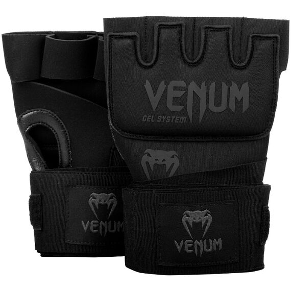 Venum Kontact Gel Glove Wraps - Black/Black, Size: One Size, Colour: Schwarz