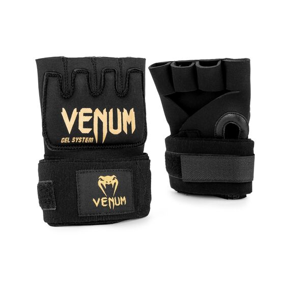 Venum Kontact Gel Glove Wraps - Black/Gold, Colore: Nero, Size: XL