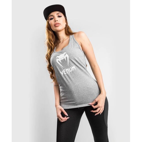 Venum Classic Logo Tank Top - For Women - Light Heather Grey  - L, Colore: Grigio, Size: L