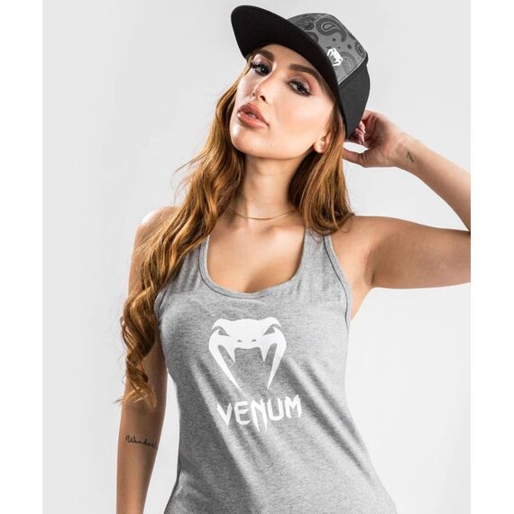 Venum Classic Logo Tank Top - For Women - Light Heather Grey  - L, Colore: Grigio, Size: L, 3 image