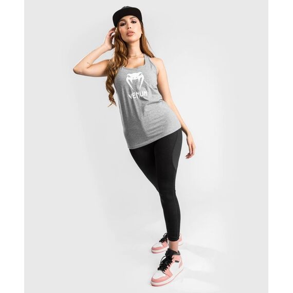 Venum Classic Logo Tank Top - For Women - Light Heather Grey  - L, Colore: Grigio, Size: L, 4 image
