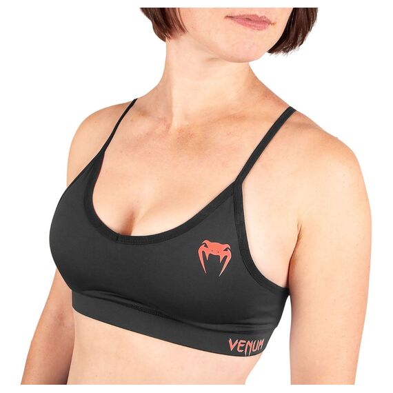 Venum Tecmo Sport Bra - Black/Coral, Taille: L, Couleur: Noir, Taille ne pas utiliser: L, 3 image