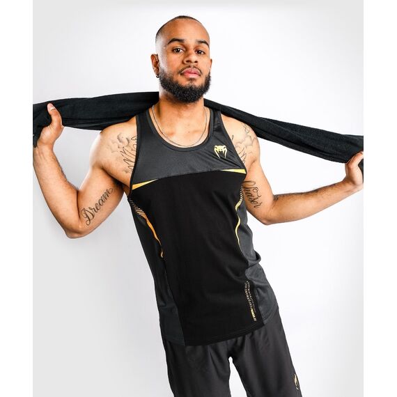 Venum Tempest 2.0 Tank Top Black/Gold, Colour: Schwarz, Size: M