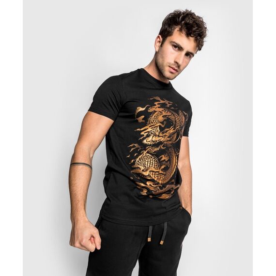 Venum Dragon's Flight T-Shirt - Black/Bronze - L, Farbe: Gold, Grösse : L, 5 image