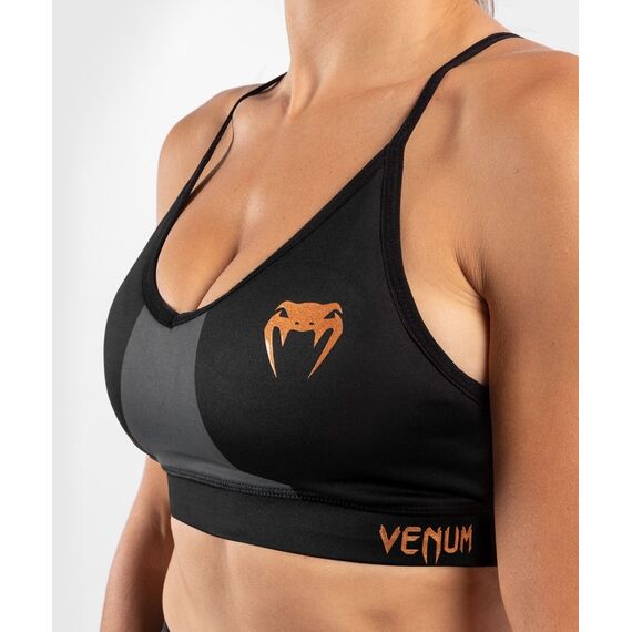 Venum Dune 2.0 Sport Bra - For Women - Black/Bronze, Size: M, Colour: Schwarz, Size: M, 3 image
