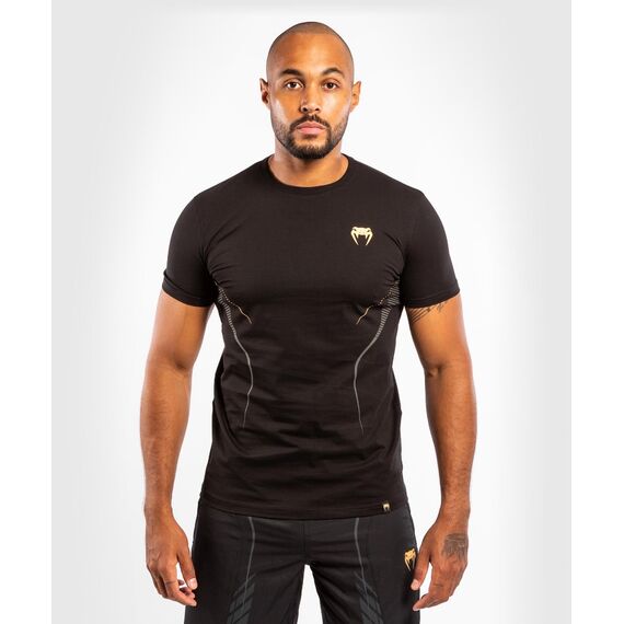 Venum Athletics T-shirt â€“ Black/Gold - L, Bekleidungsgrösse: L, Farbe: Schwarz, Grösse : L
