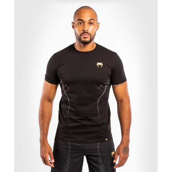 Venum Athletics T-shirt â€“ Black/Gold - S, Taille: S, Couleur: Noir, Taille ne pas utiliser: S