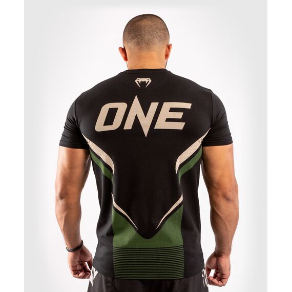 Venum ONE FC Impact T-shirt - Black/Khaki, Colour: Schwarz, Size: L, 3 image