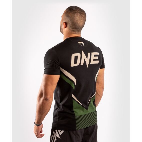 Venum ONE FC Impact T-shirt - Black/Khaki, Colour: Schwarz, Size: L, 4 image