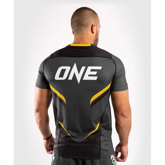 Venum ONE FC Impact Dry Tech T-Shirt - Grey/Yellow, Colore: Grigio, Size: M, 3 image