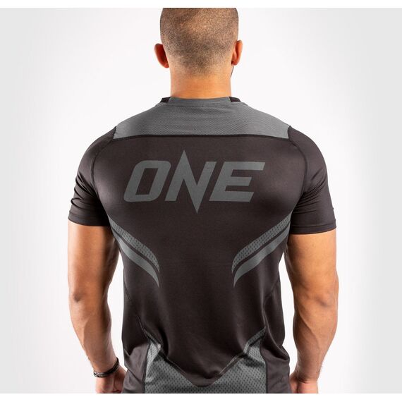 Venum ONE FC Impact Dry Tech T-Shirt - Black/Black, Colour: Schwarz, Size: S, 2 image