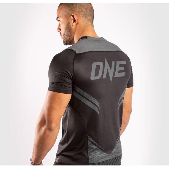 Venum ONE FC Impact Dry Tech T-Shirt - Black/Black, Colour: Schwarz, Size: S, 4 image