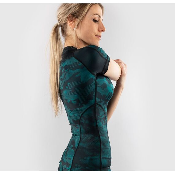 Venum Defender Rashguard hort Sleeves - Black/Green, Colour: Schwarz, Size: L, 4 image