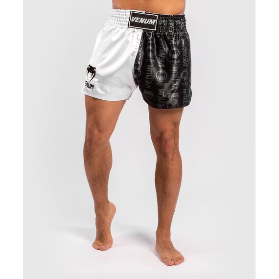 Venum Logos Muay Thai Shorts, Colour: Weiss, Size: M
