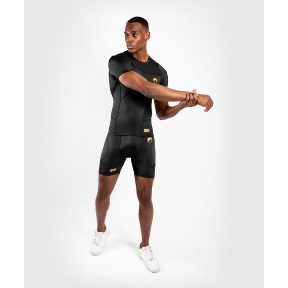 Venum G-Fit Rashguard hort Sleeves - Black/Gold, Size: L, Colour: Schwarz, Size: L, 2 image