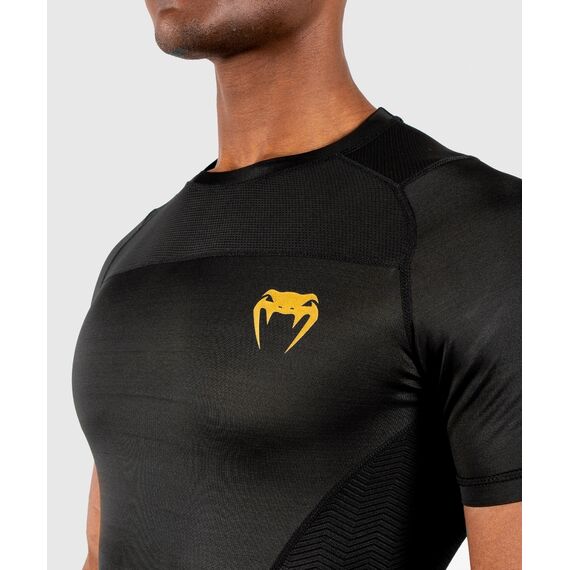 Venum G-Fit Rashguard hort Sleeves - Black/Gold, Size: L, Colour: Schwarz, Size: L, 3 image