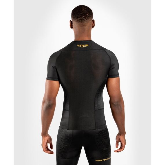 Venum G-Fit Rashguard hort Sleeves - Black/Gold, Size: L, Colour: Schwarz, Size: L, 7 image
