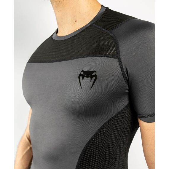 Venum G-Fit Rashguard hort Sleeves - Grey/Black, Colour: Grey, Size: S, 3 image
