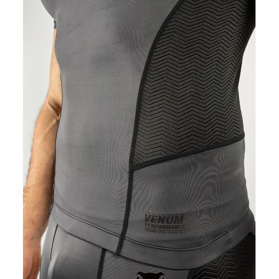Venum G-Fit Rashguard hort Sleeves - Grey/Black, Colour: Grey, Size: S, 4 image