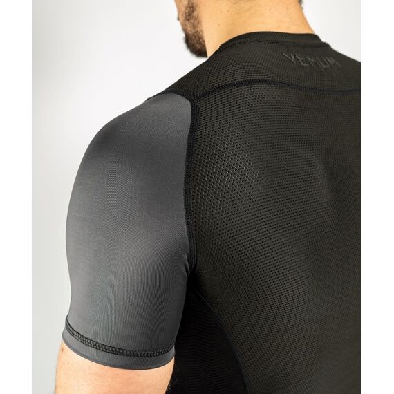 Venum G-Fit Rashguard hort Sleeves - Grey/Black, Colour: Grey, Size: S, 5 image