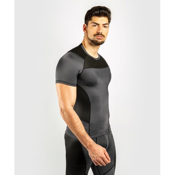 Venum G-Fit Rashguard hort Sleeves - Grey/Black, Colour: Grey, Size: S, 7 image