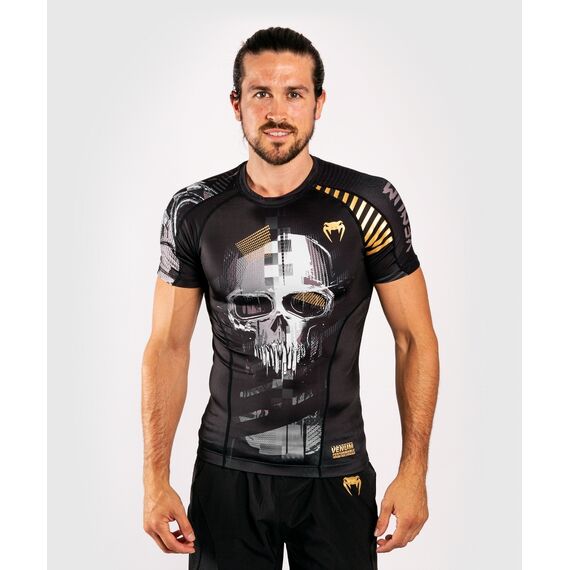 T-shirt de compression Venum Skullanches courtes - Noir, Couleur: Noir, Taille ne pas utiliser: M