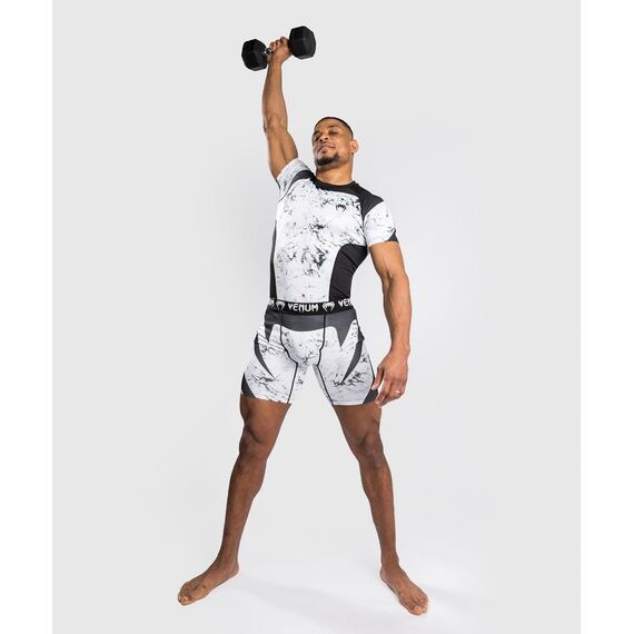 Venum G-Fit Marble Rashguard  Short Sleeves, Size: XL, Colour: Weiss, 5 image