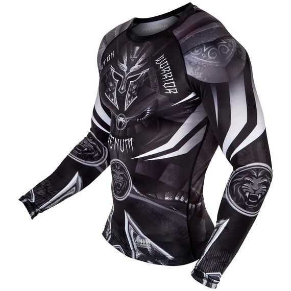Venum Gladiator 3.0 Rashguard - Black-White - Long Sleeves, Bekleidungsgrösse: S, Farbe: Schwarz, Grösse : S, 2 image