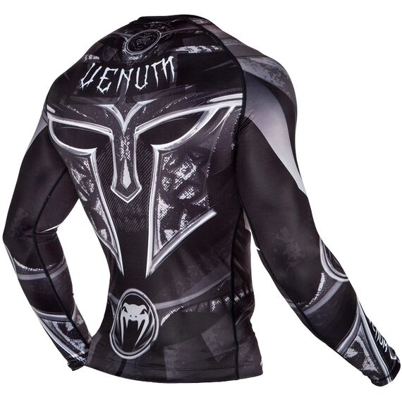 Venum Gladiator 3.0 Rashguard - Black-White - Long Sleeves, Bekleidungsgrösse: S, Farbe: Schwarz, Grösse : S, 5 image