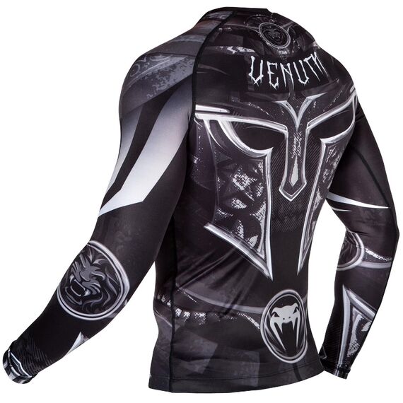 Venum Gladiator 3.0 Rashguard - Black-White - Long Sleeves, Bekleidungsgrösse: S, Farbe: Schwarz, Grösse : S, 6 image