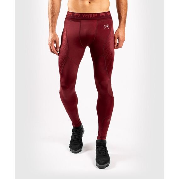 Venum G-Fit Compression Tights - Burgundy, Colour: Bordeau, Size: S