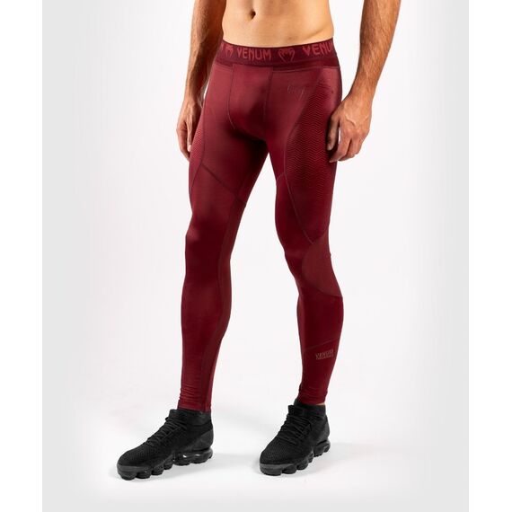 Venum G-Fit Compression Tights - Burgundy, Colour: Bordeau, Size: S, 5 image
