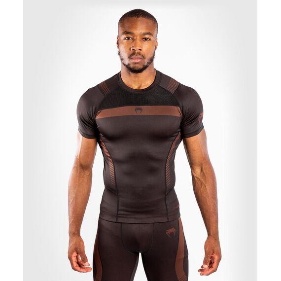 Venum NoGi 3.0 Rashguard hort Sleeves, Colour: Braun, Size: L