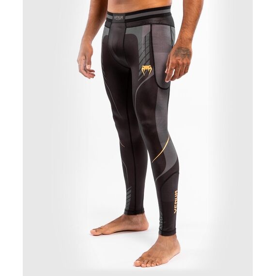 Venum Athletics Compression Tights – Black/Gold, Taille: S, Couleur: Noir, 6 image