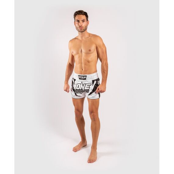 Venum x ONE FC Muay Thai Shorts - White/Black, Colore: Bianco , Size: L, 7 image