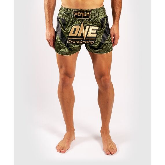 Shorts de muay thai Venum x ONE FC - Kaki/Doré, Couleur: Kaki, Taille ne pas utiliser: M