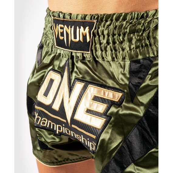 Shorts de muay thai Venum x ONE FC - Kaki/Doré, Couleur: Kaki, Taille ne pas utiliser: M, 5 image