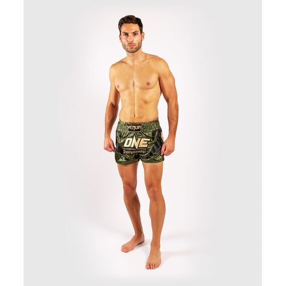 Shorts de muay thai Venum x ONE FC - Kaki/Doré, Couleur: Kaki, Taille ne pas utiliser: M, 8 image
